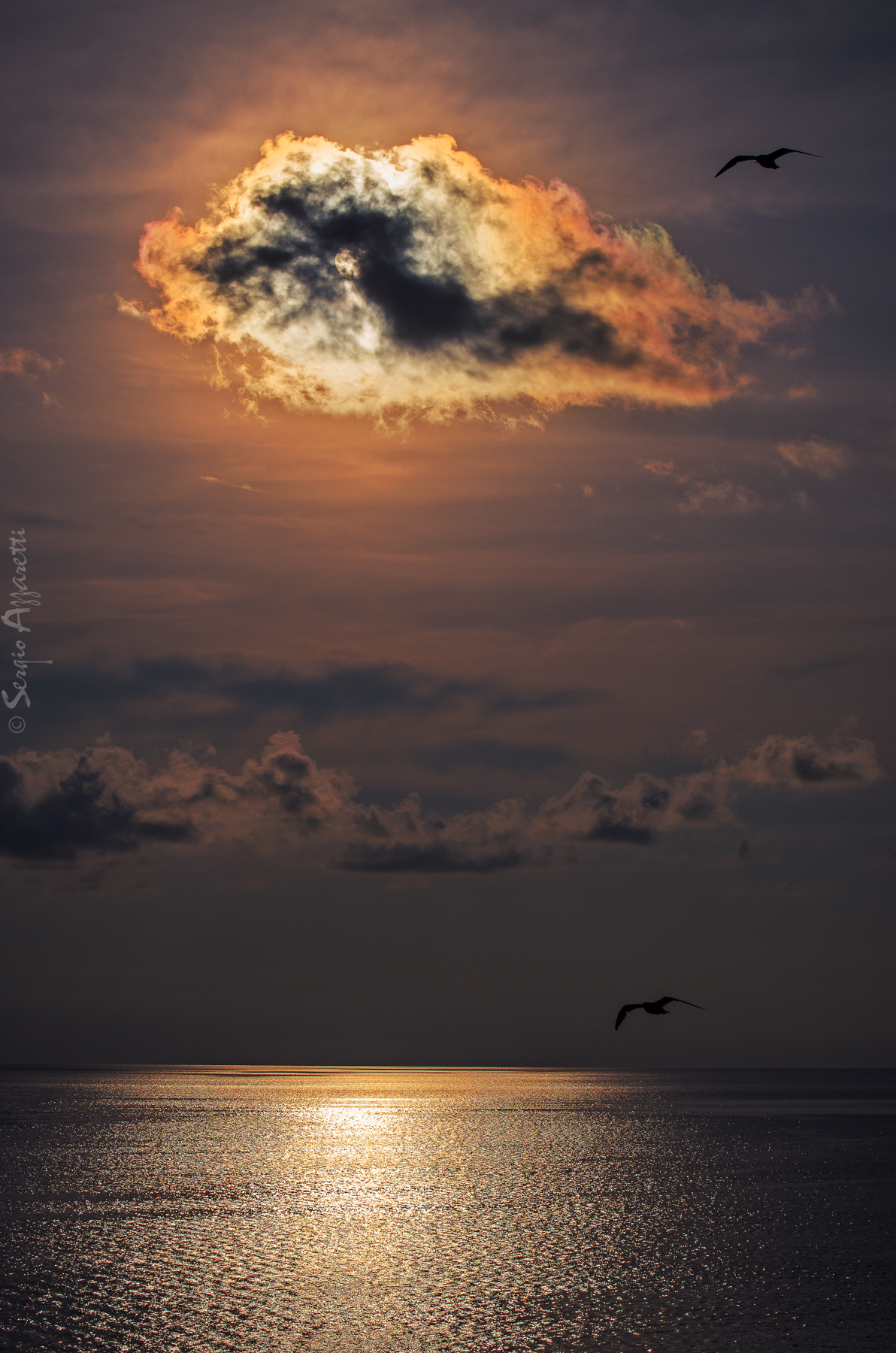 Sheltered from the cloud. (Off the Bahamas)
