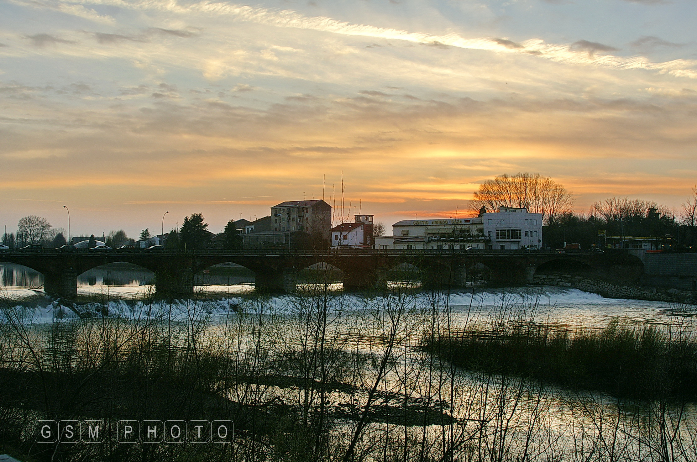 Tramonto sul Ponte tanaro - 2 -