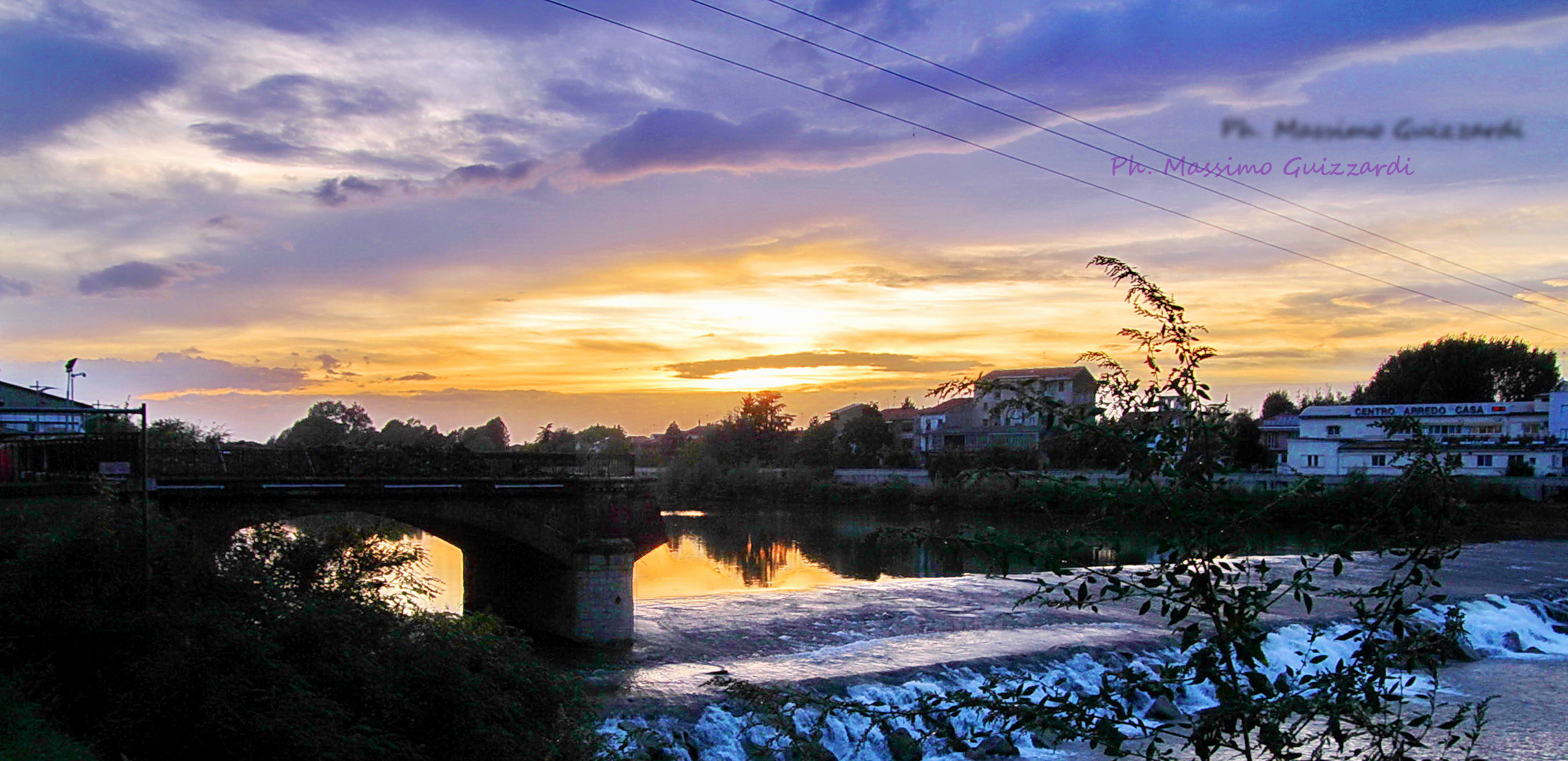 Tramonto sul ponte che non c'è più