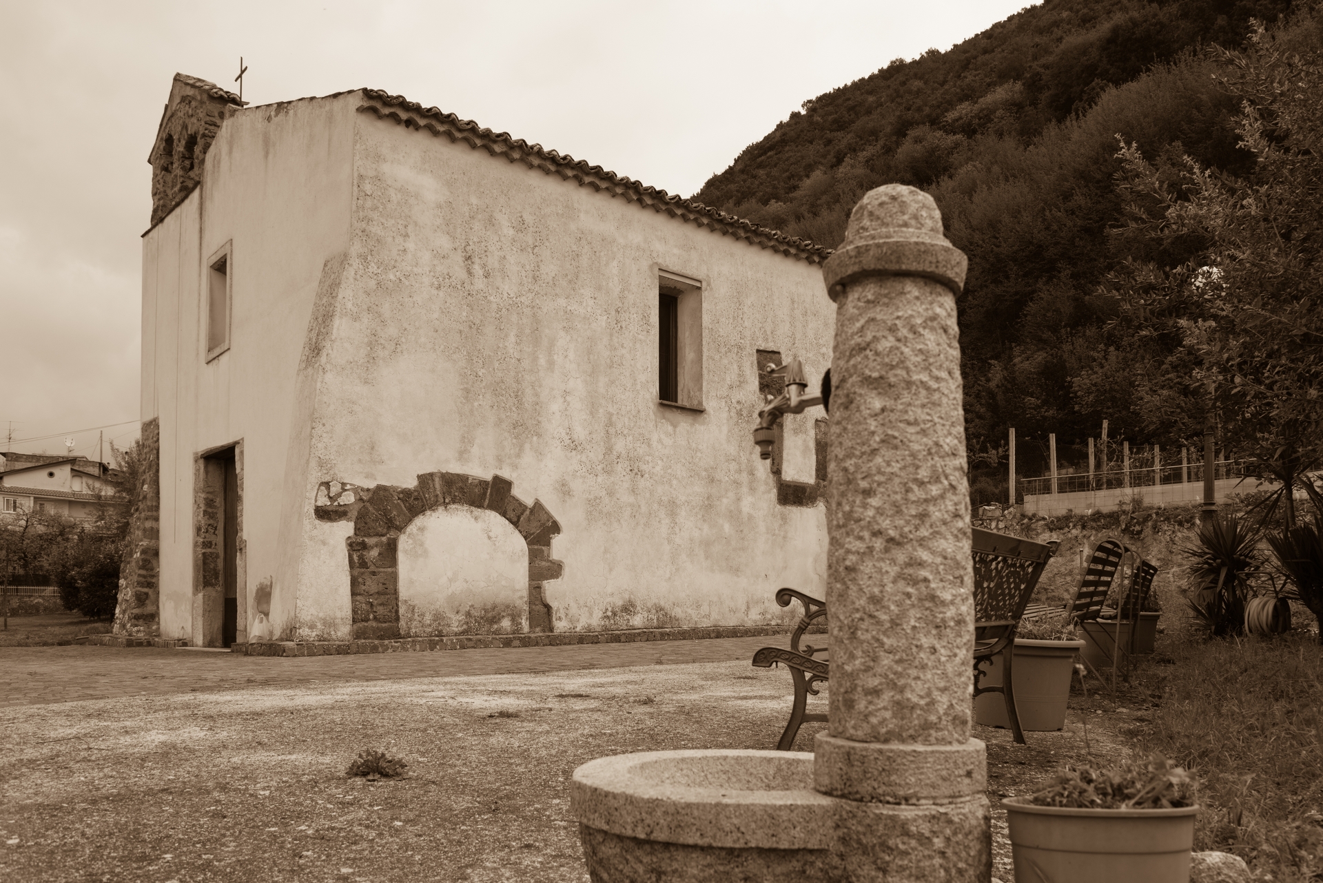The fountain of the church