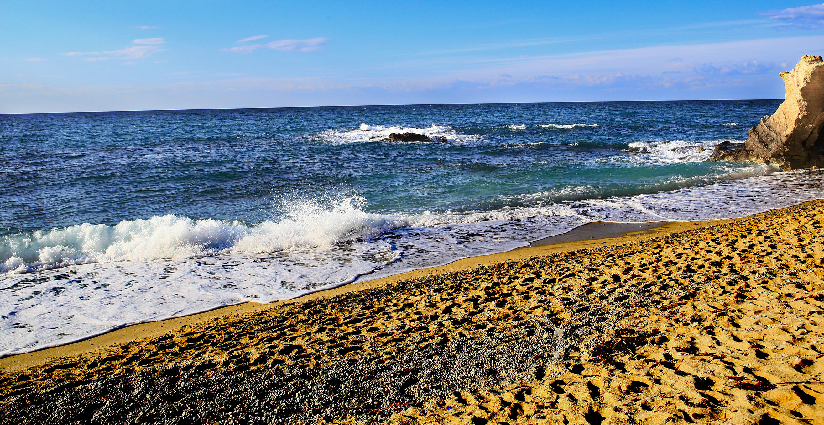 view of the beach of Tropea