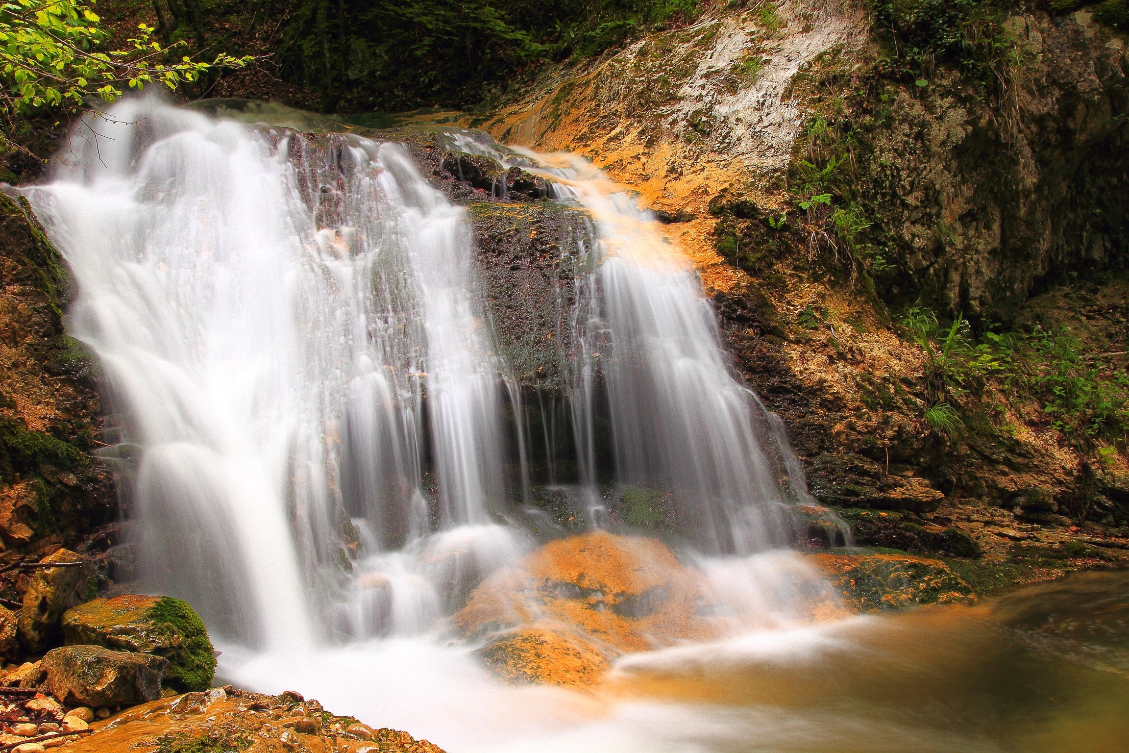 Cascata nel bosco.