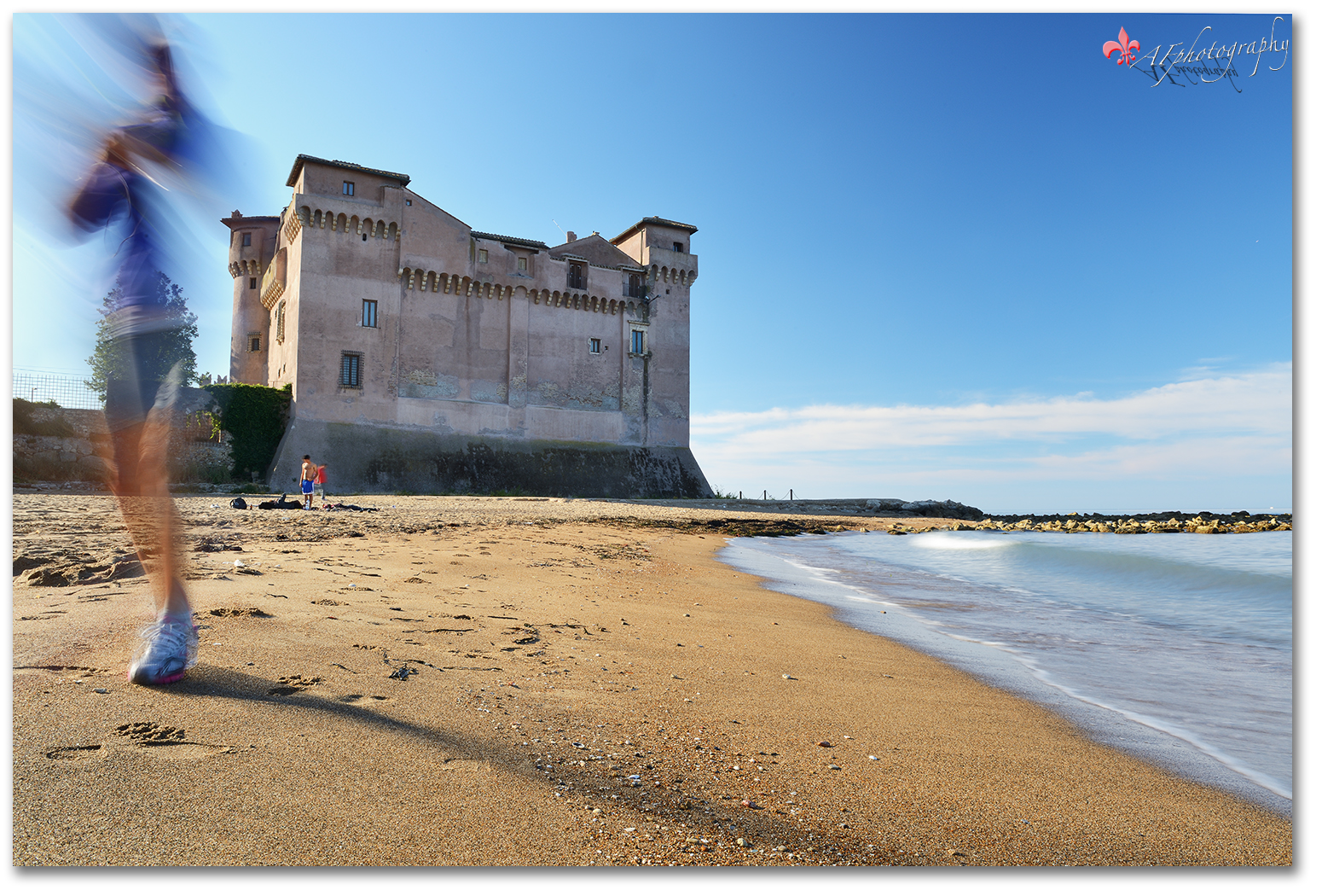 Moments not acting at the Castle of Santa Severa