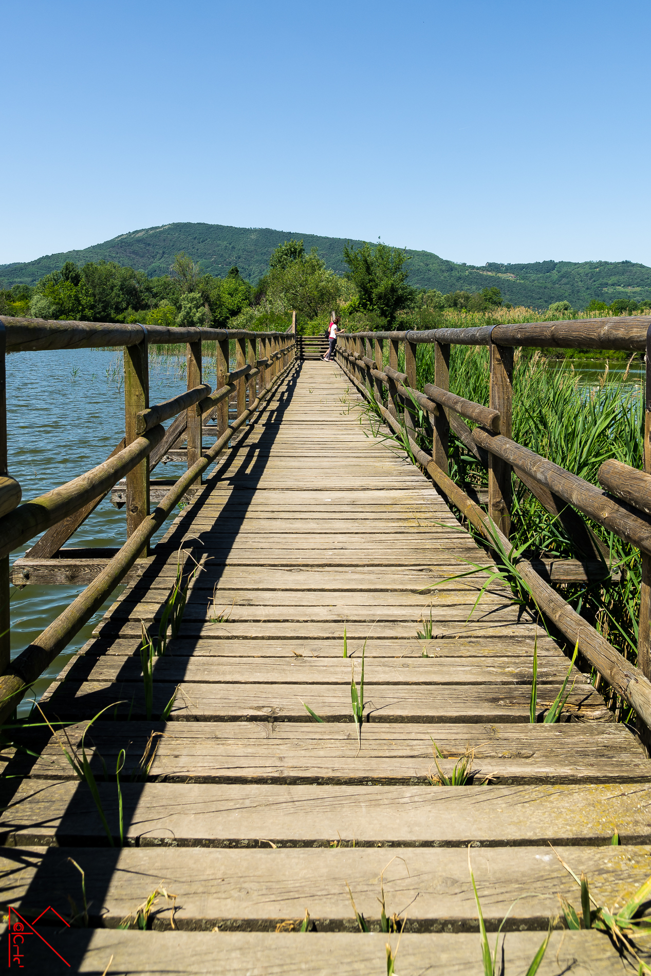 No Clouds above the wooden bridge of lovers