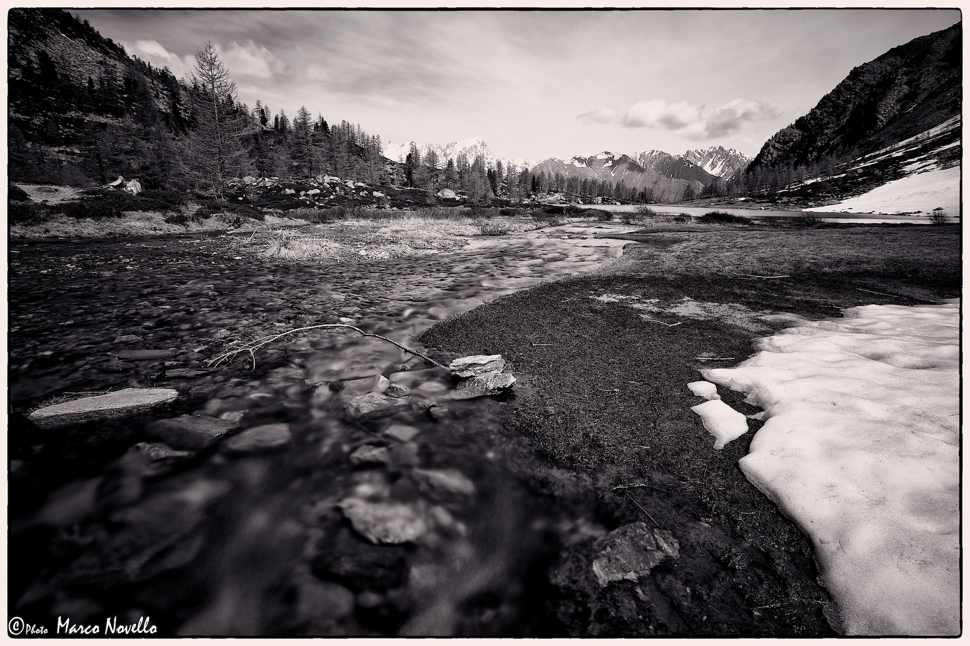 Towards the lake ...