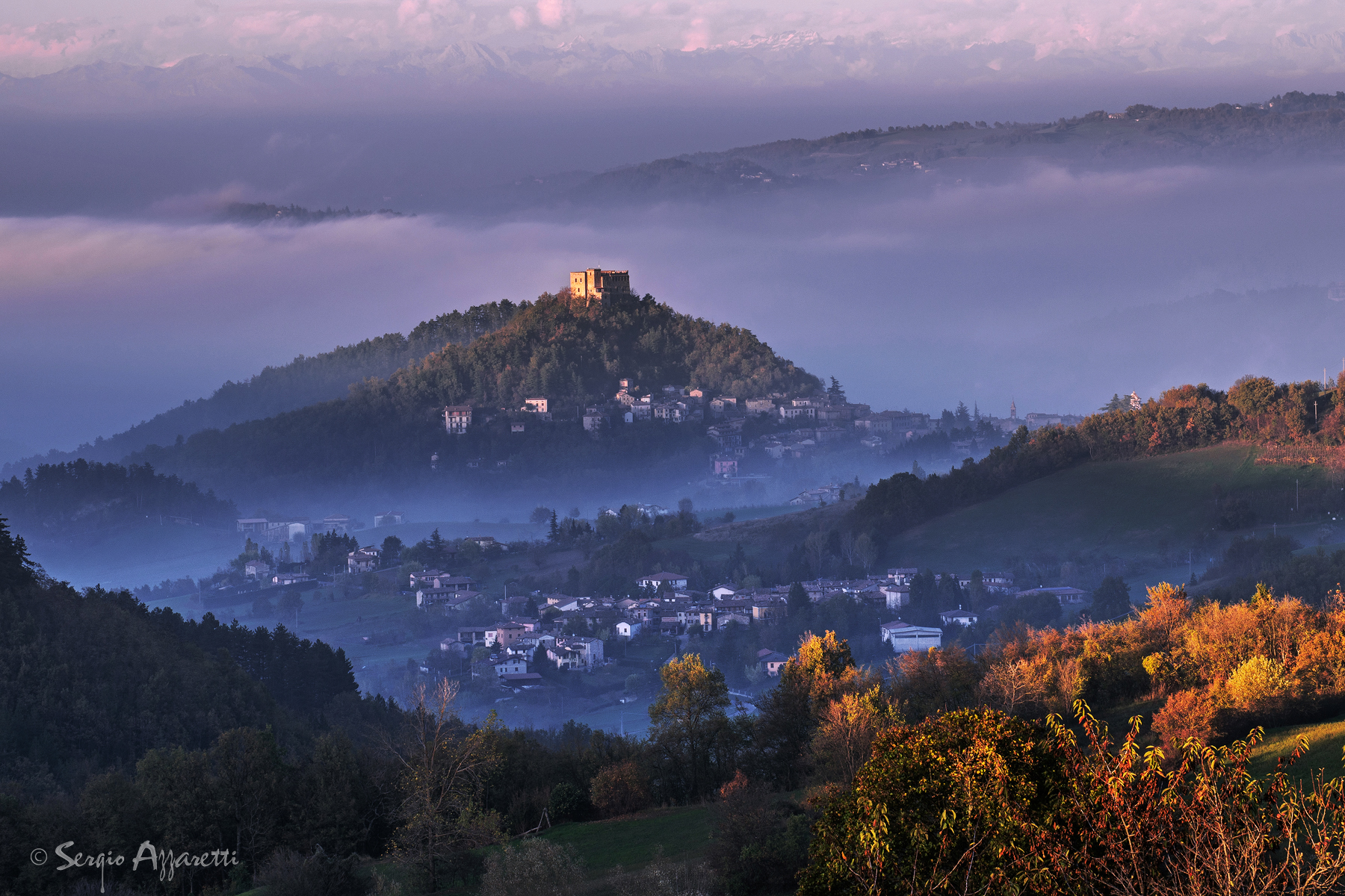 La Val Tidone tra le nebbie