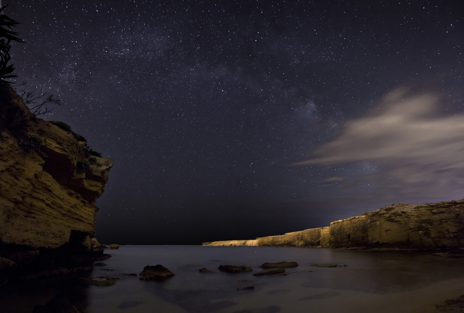 milky way with cloud