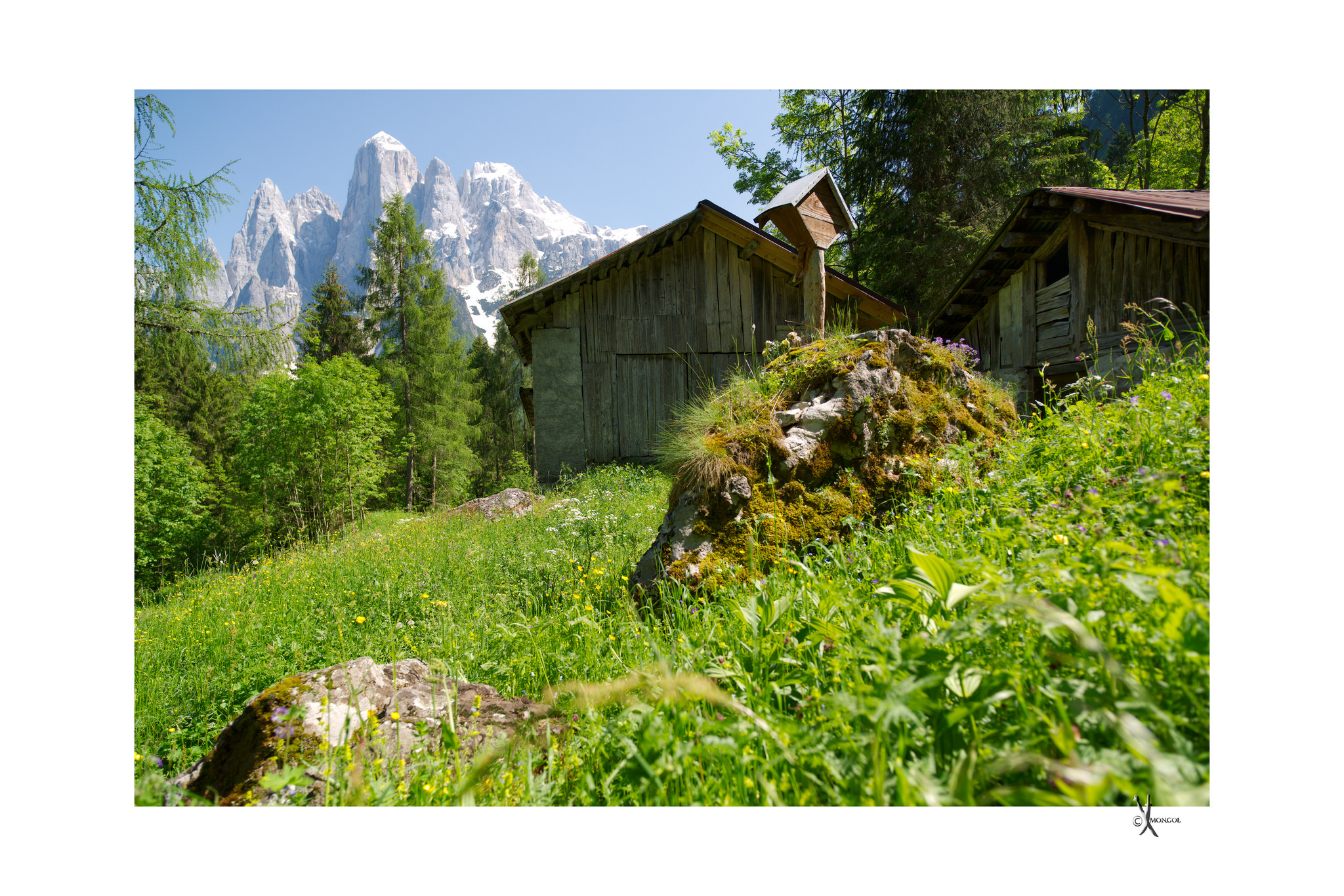 Malga di fronte all'Agner