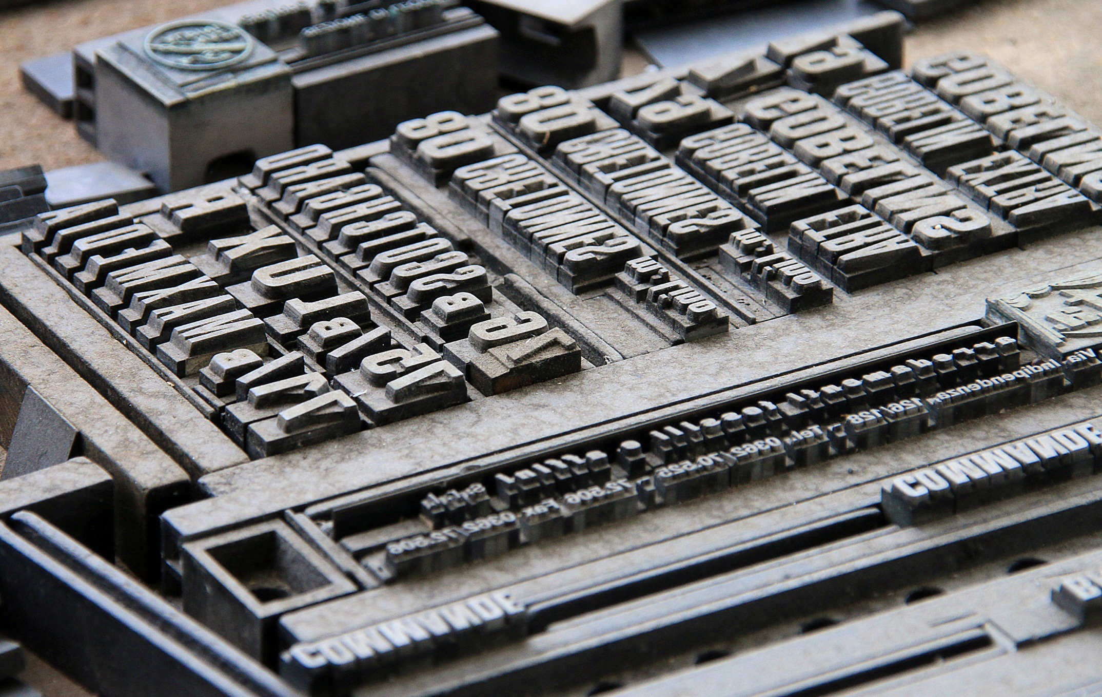 Composizione vecchi caratteri tipografici. 2