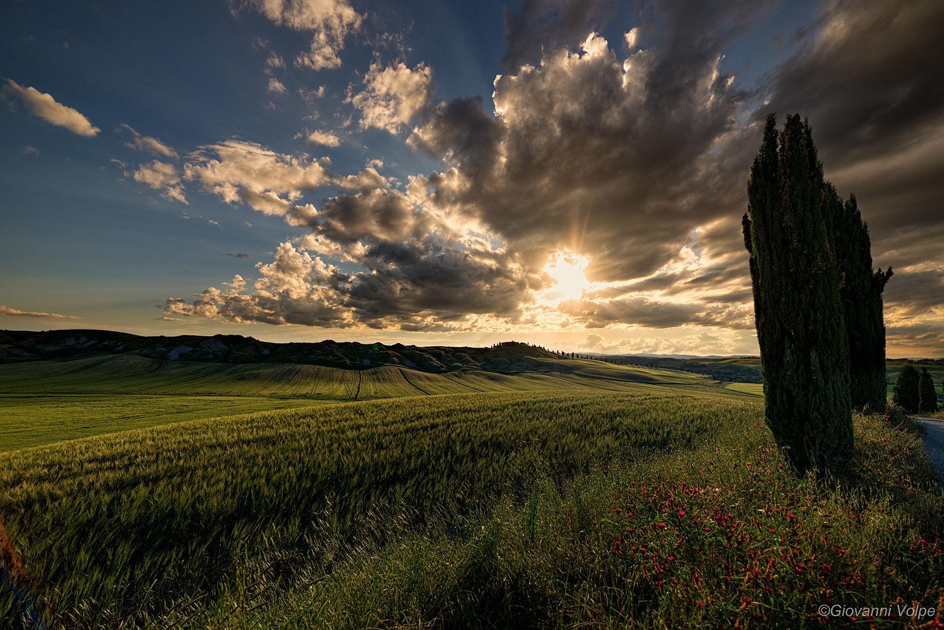 Tramonto sulle crete senesi
