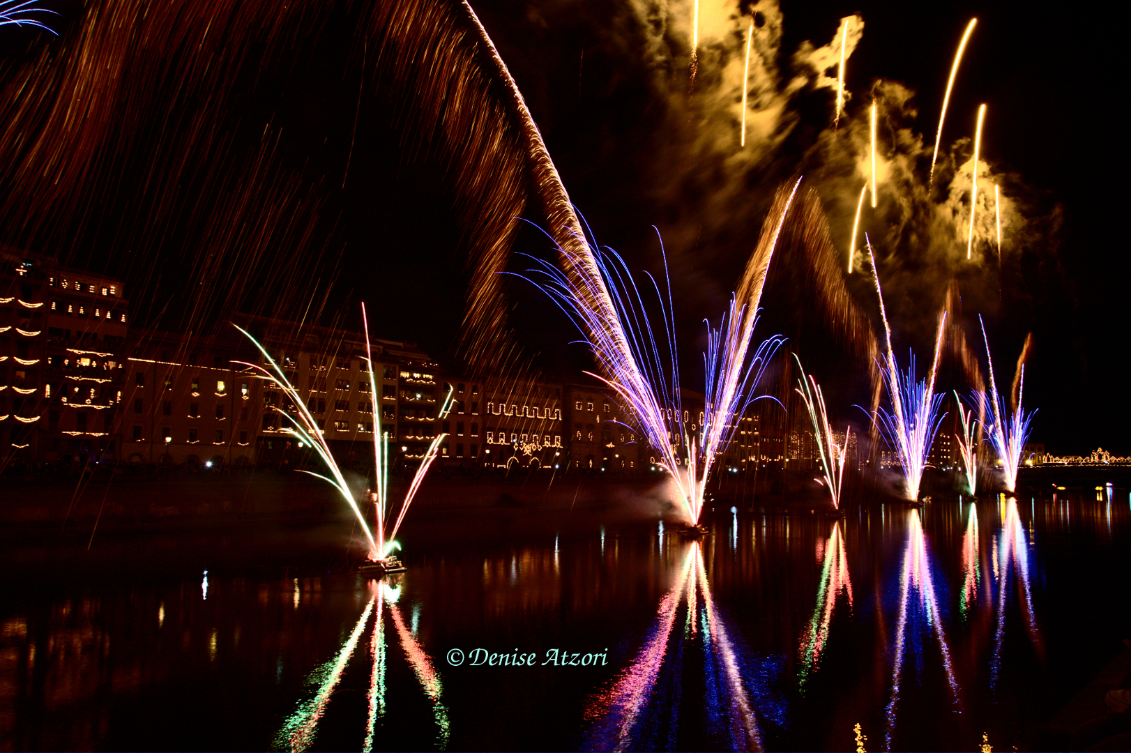 Chaos of lights and colors