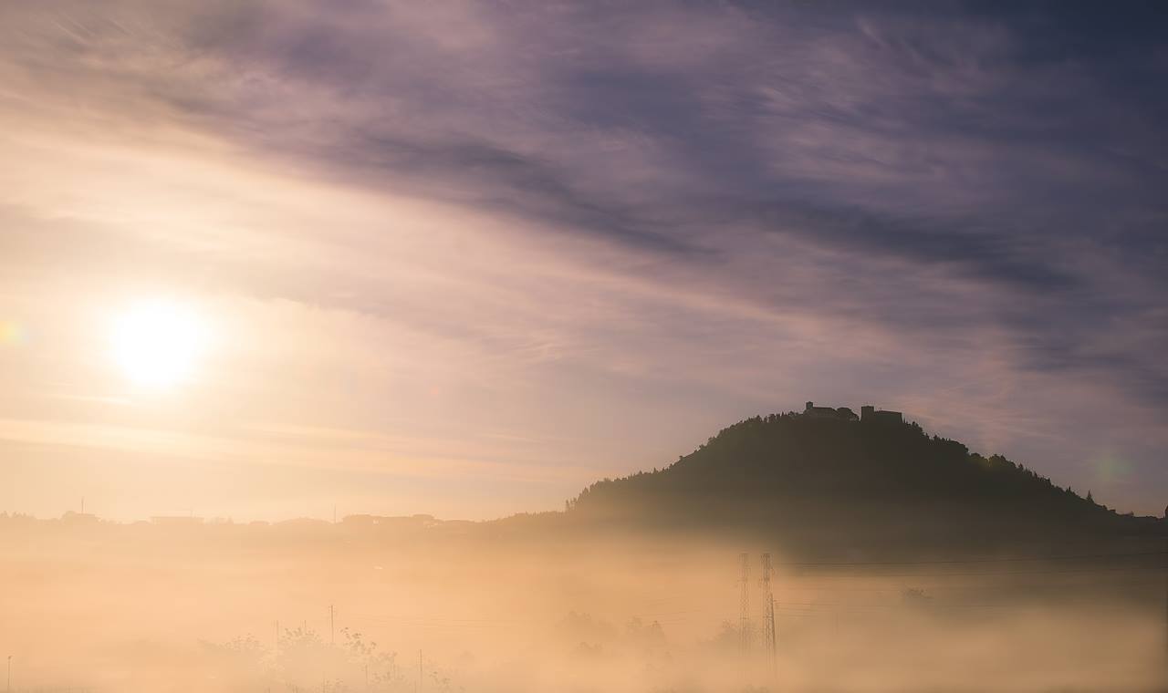 Sunset on the castle