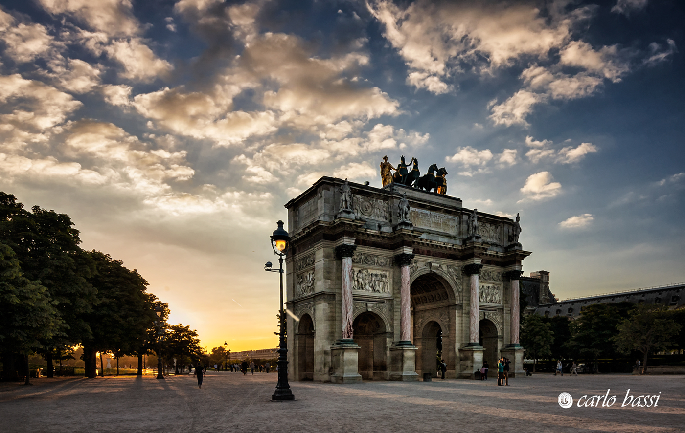 sunset Arc de trionphe