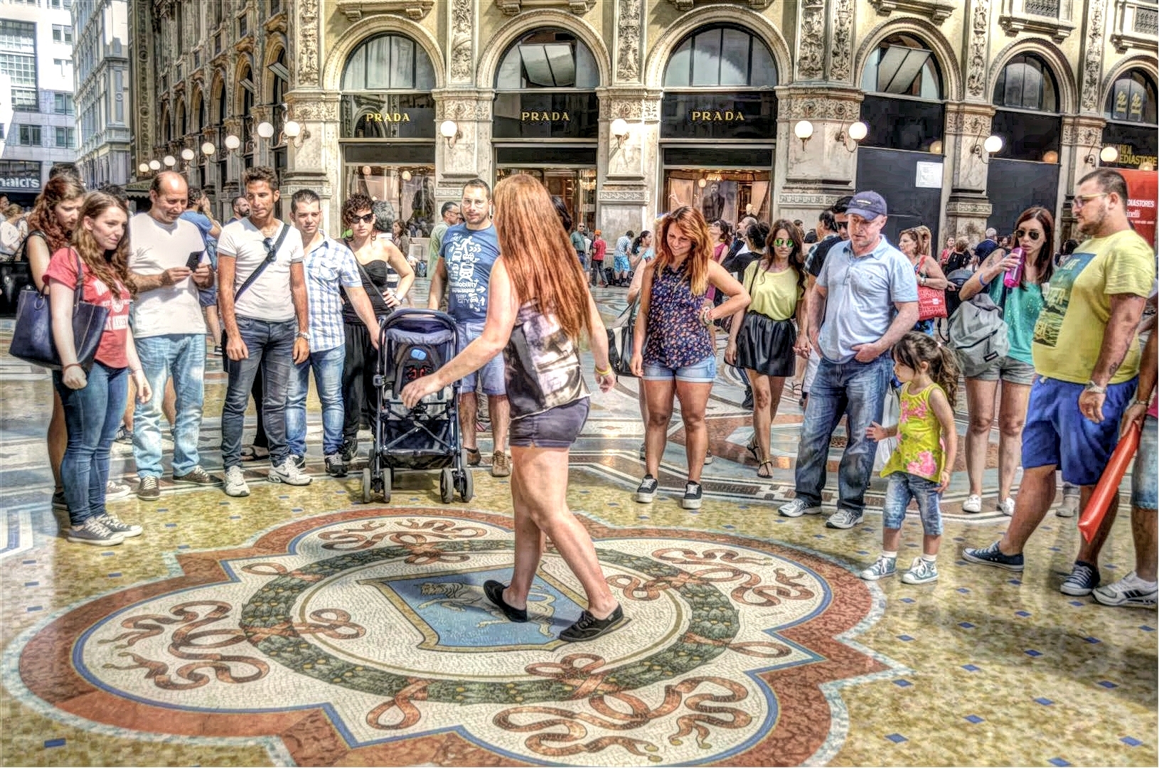 in galleria a Milano