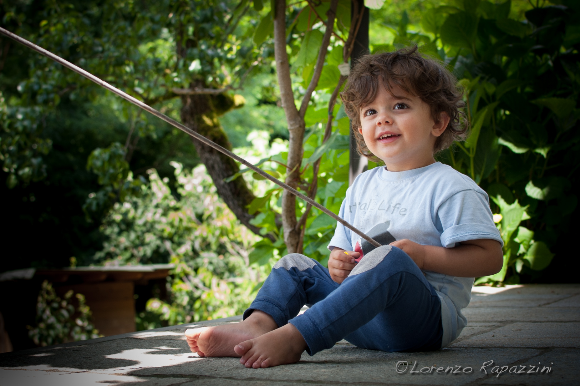 Fishing in the garden :)