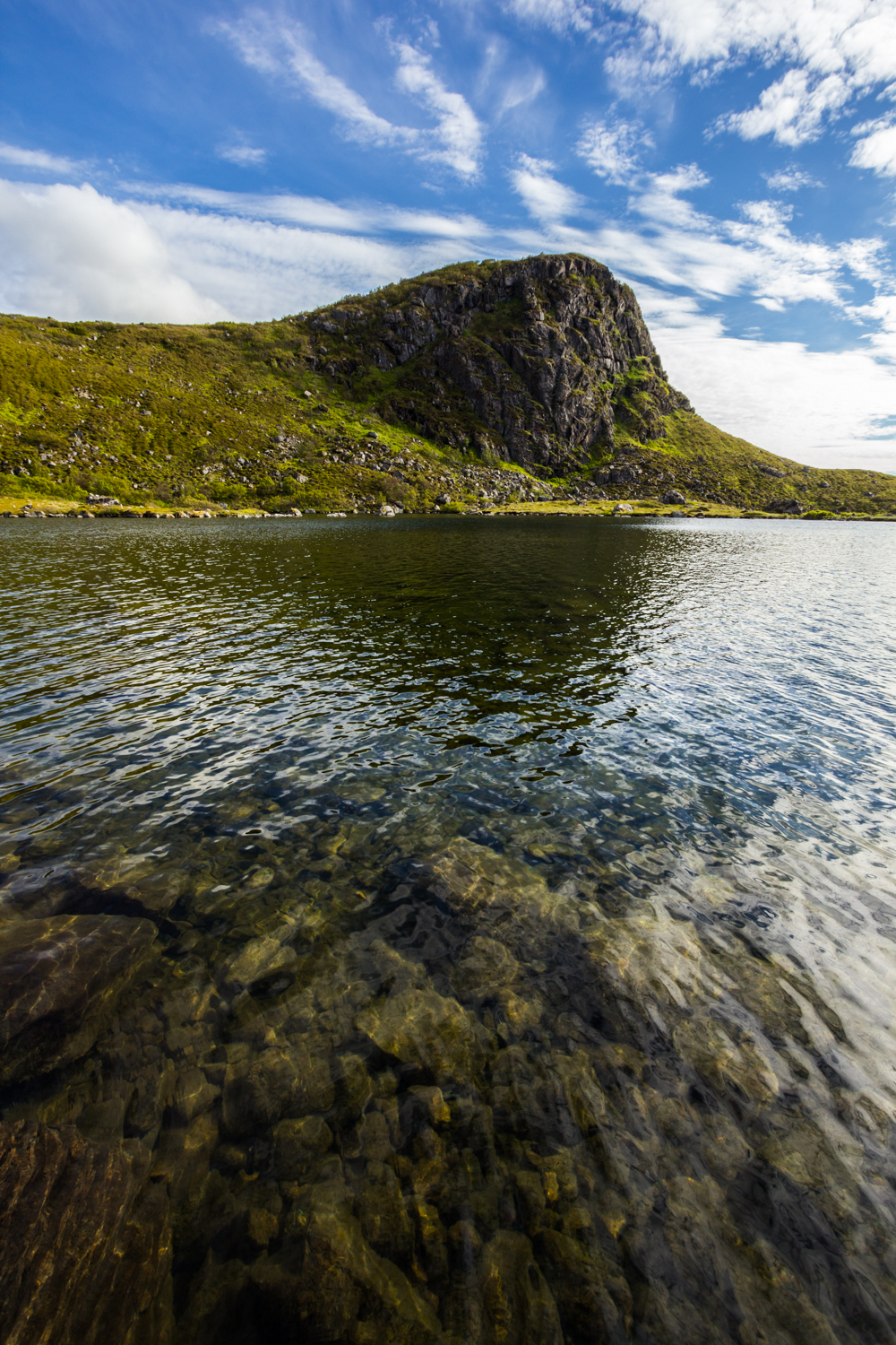 On the top of the lake