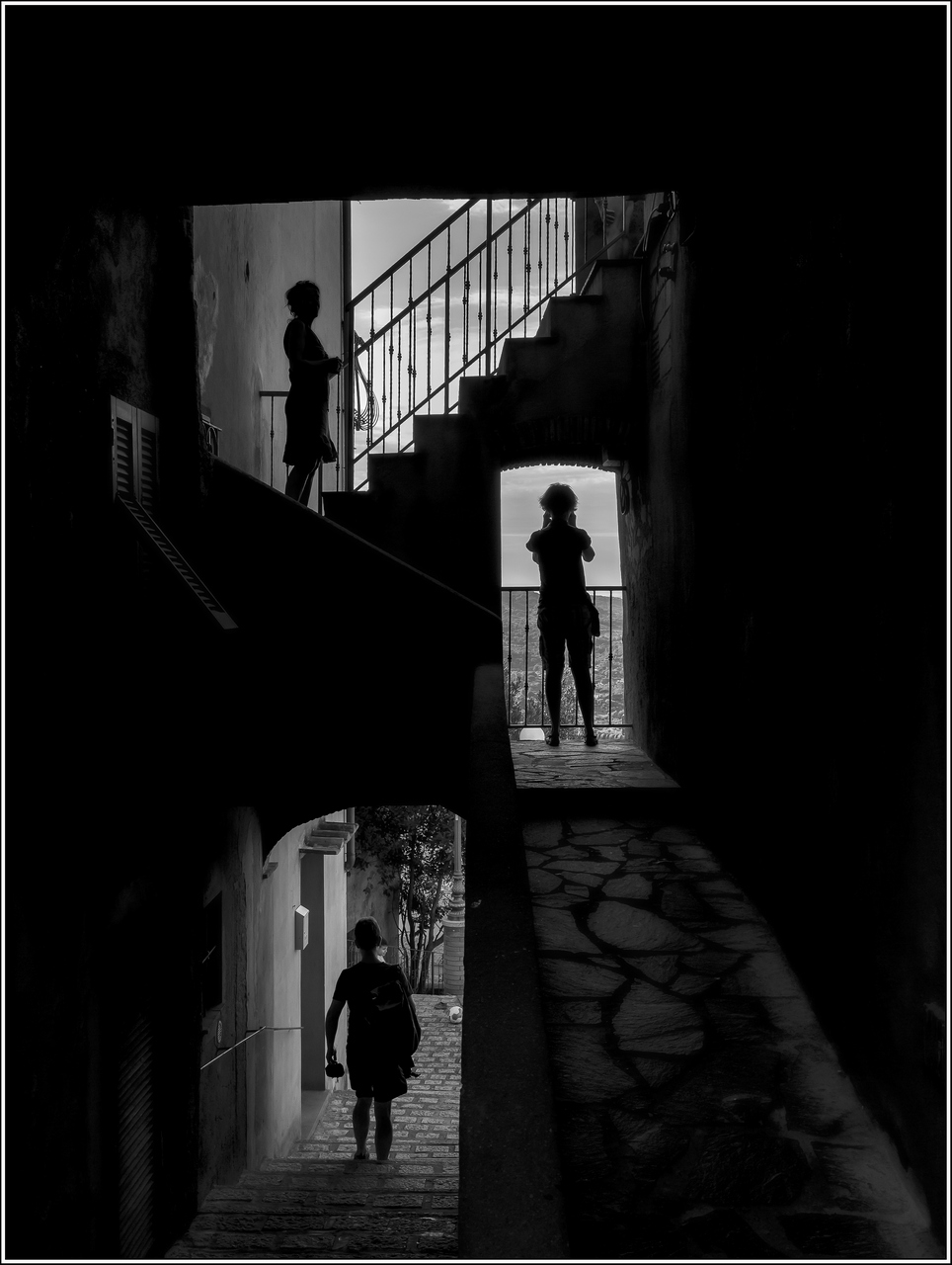 figure in controluce