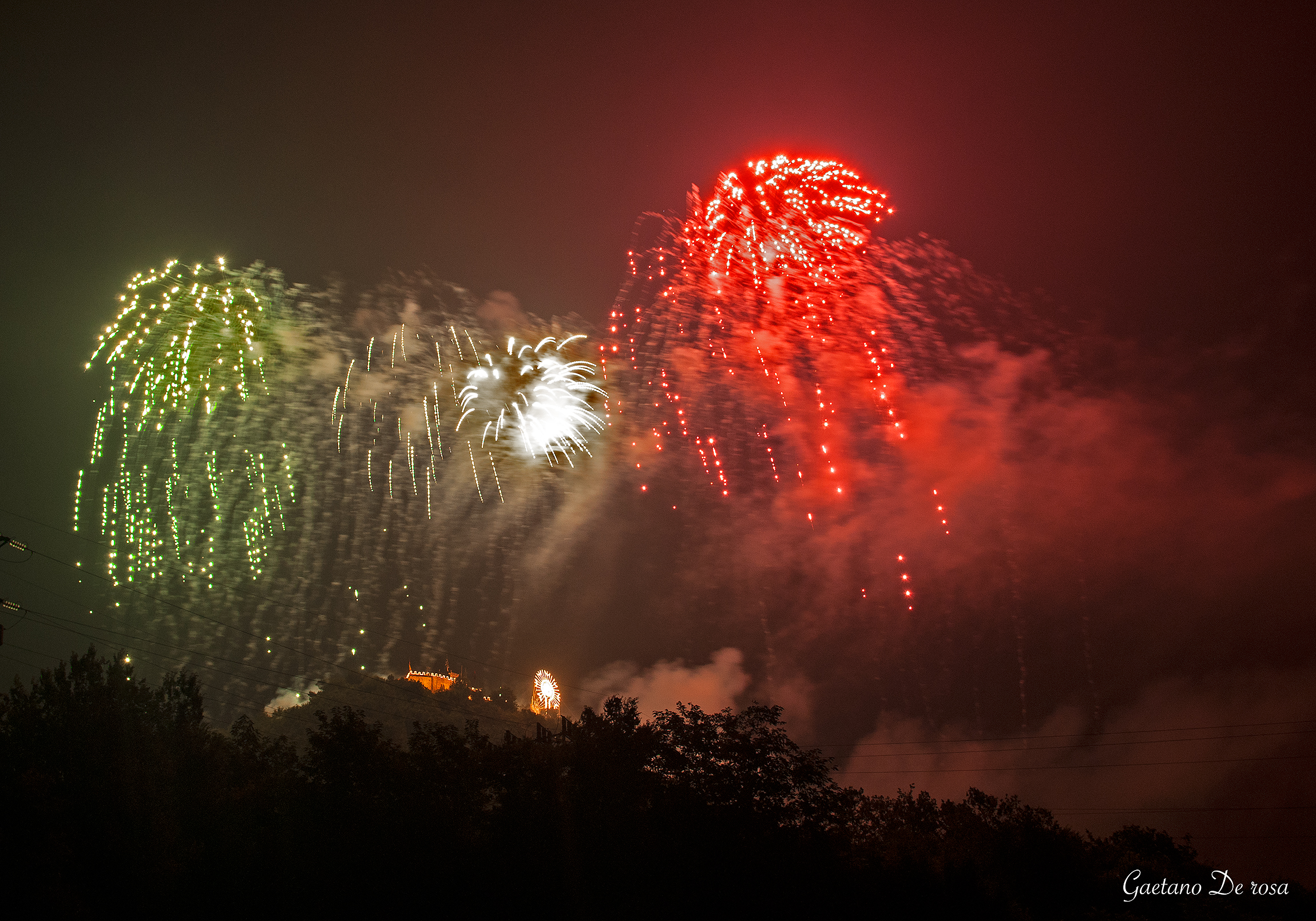 Fuochi a monte castello Cava de tirreni (sa)