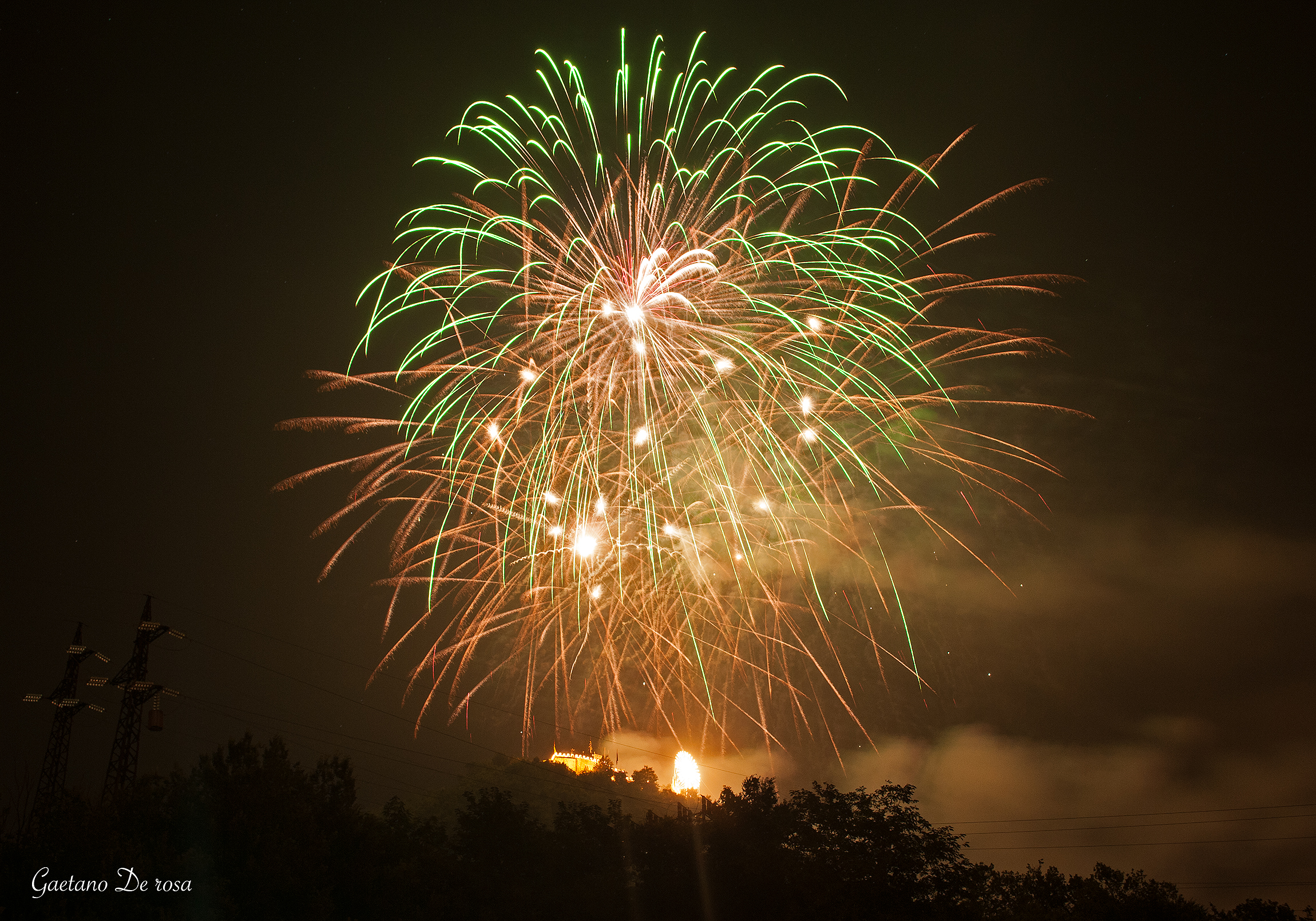 Fuochi a monte castello Cava de tirreni (sa)