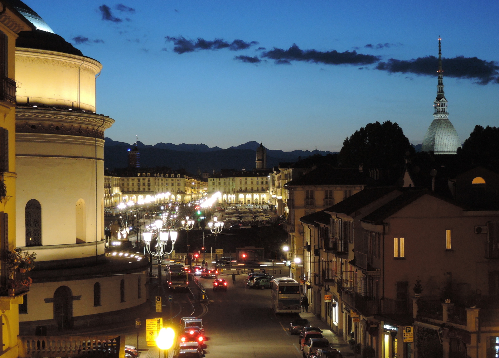 Chiesa della Gran Madre, piazza Vittorio e la Mole (to)