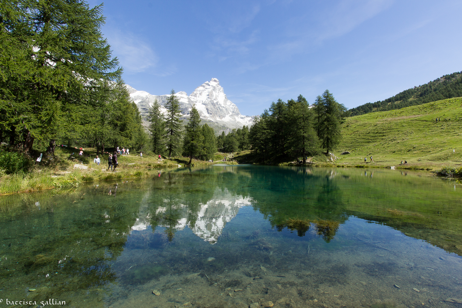 Blue Lake and Mount Cervino