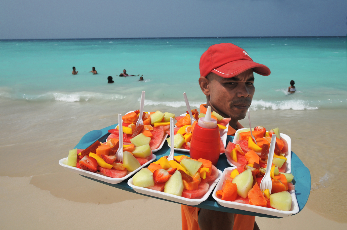 fruit on the beach