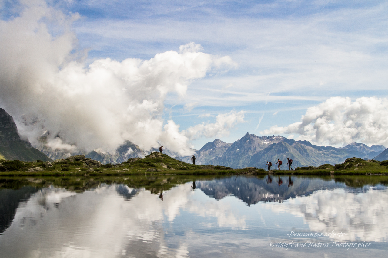 With his head in the clouds ...
