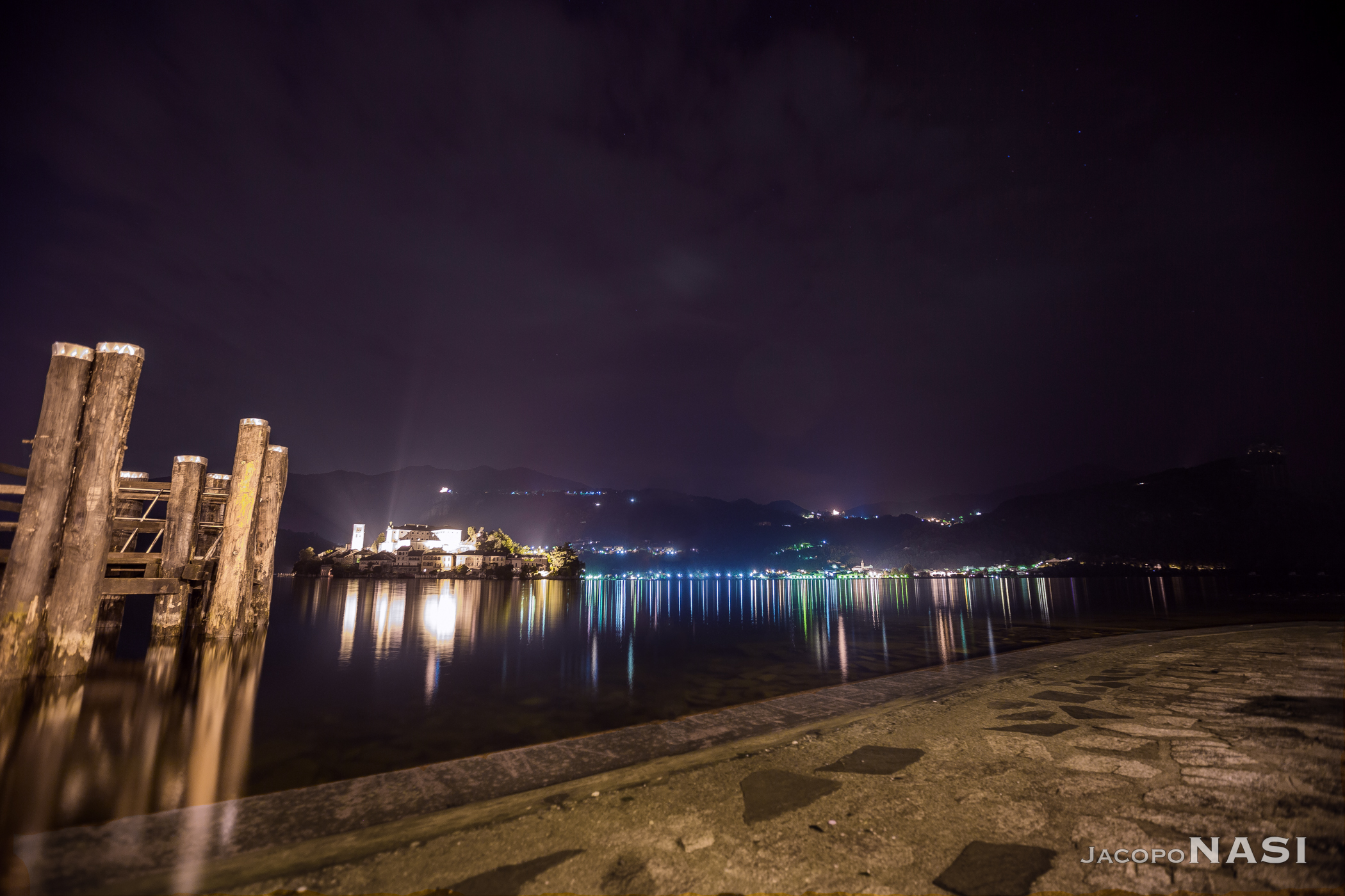 Orta's Lake by Night